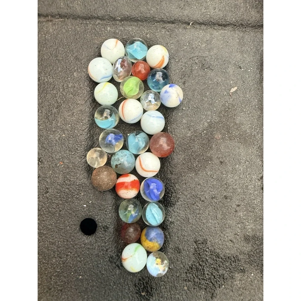 Vintage Marble Lot‎ 150+ Glass Marbles Shooters Swirls Cat Eye Mixed Collection
